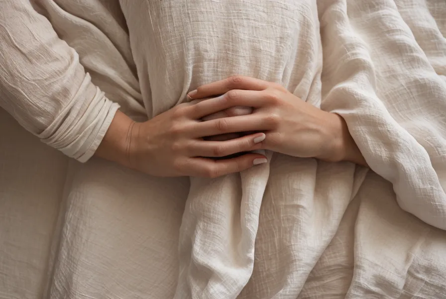 Mains détendues sur des draps en lin, signe d'un lâcher-prise sexuel retrouvé loin des écrans