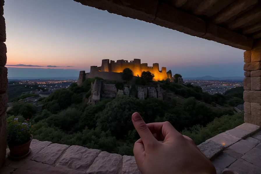 Vue sur les toits de la vieille ville de Namur à la tombée du soir depuis une fenêtre intérieure, instant de calme loin de la pression de performance